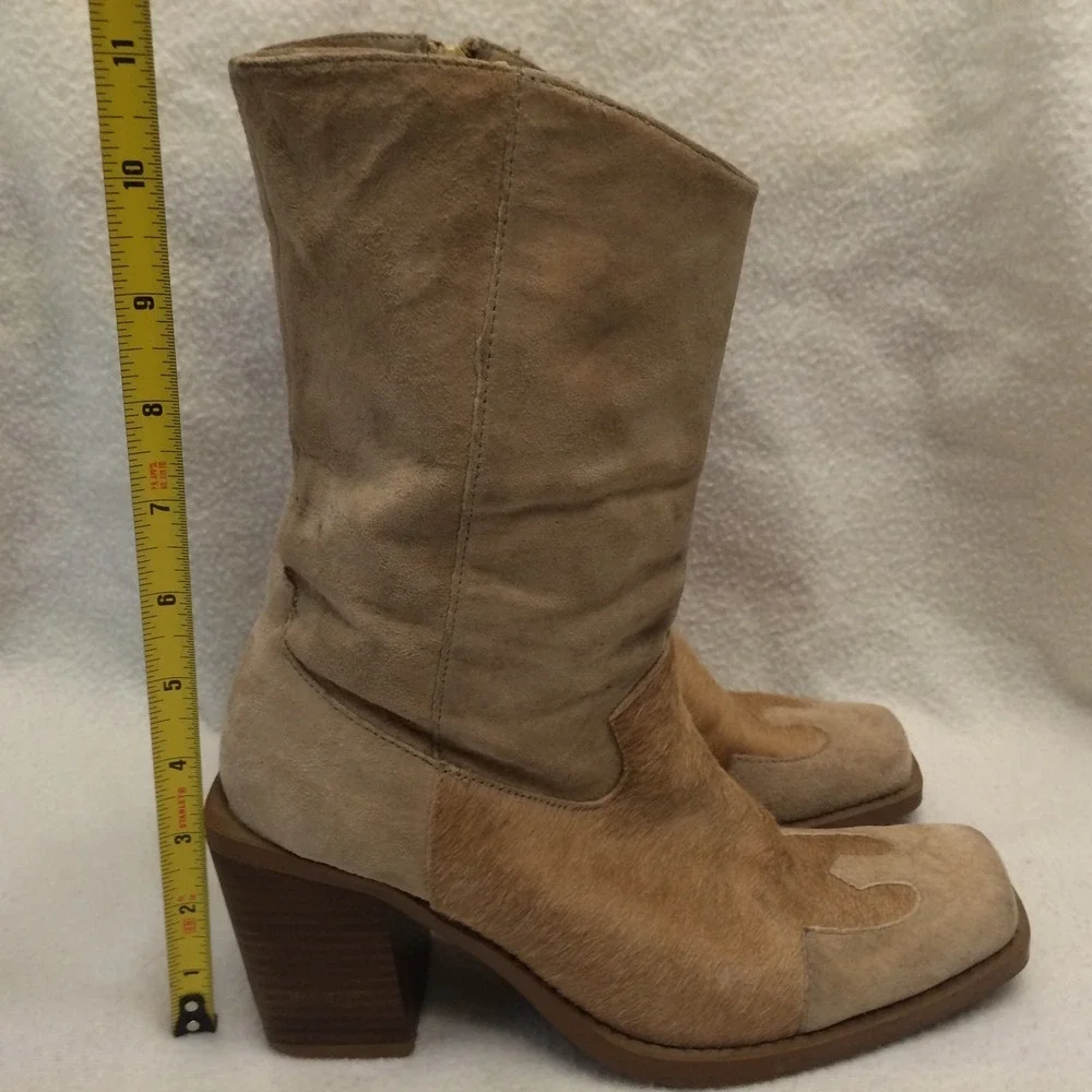 Suede Calf Hair Boots Shoes Women's Size 5.5 On‎ Your Feet 